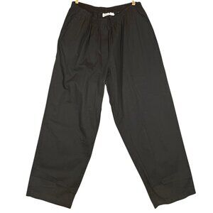 Only Necessities Womens 22W Pants Black Elastic Waist Pull On Wide Leg Pockets